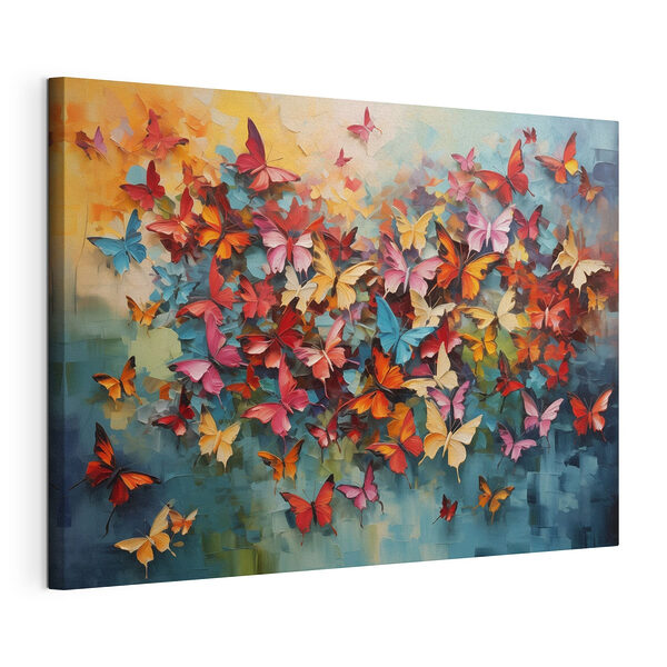 Cuadros Grupo de mariposas sobre un fondo azul (SKU: s42728) Cuadros Cuadros Grupo de mariposas sobre un fondo azul (SKU: s42728)