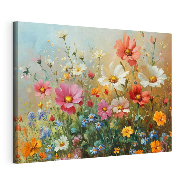 Cuadros Cuadro de flores en un campo