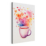 Cuadros Taza de té con corazones