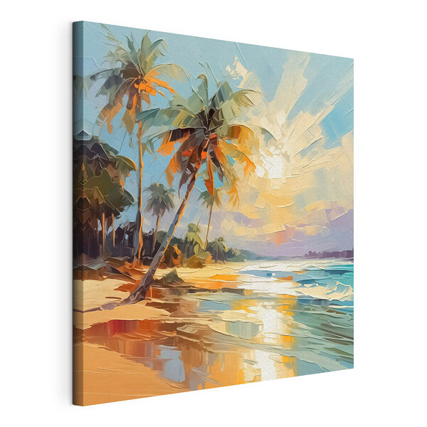Cuadros Cuadros Cuadro de una playa con palmeras (SKU: s42897)
