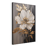 Cuadros Elegante flor blanca sobre fondo oscuro