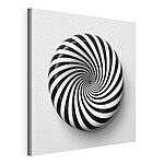 Cuadros Objeto en blanco y negro con remolinos
