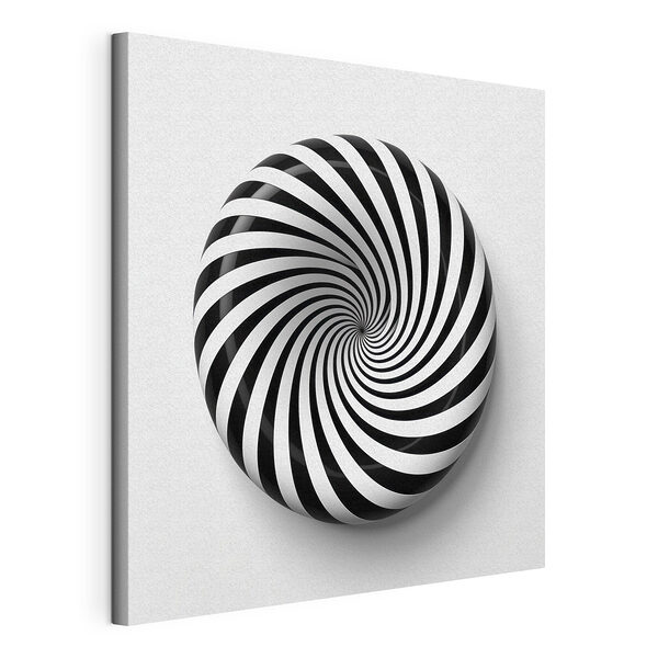 Objeto en blanco y negro con remolinos Cuadros Objeto en blanco y negro con remolinos