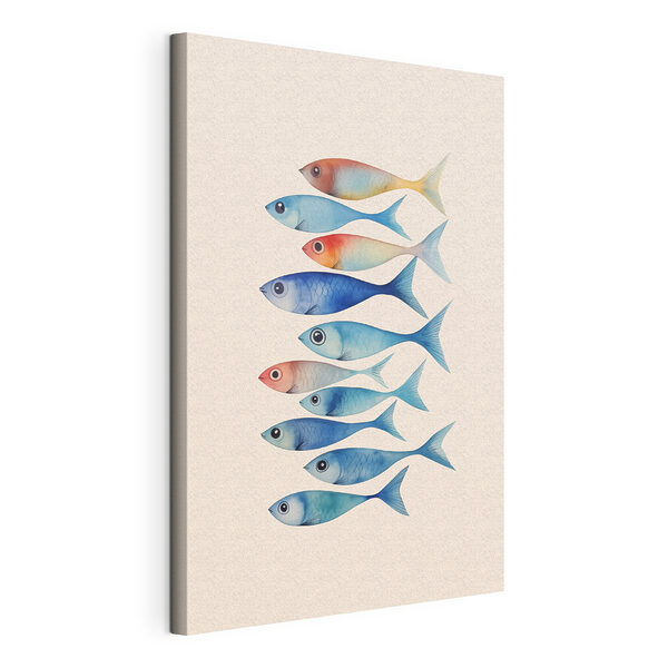Cuadros Cuadros Grupo de peces de diferentes colores (SKU: s43960)