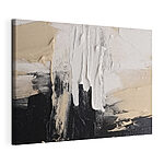 Cuadros Pintura blanca y negra sobre una superficie blanca