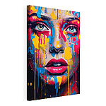 Cuadros Mujer con pintura en la cara