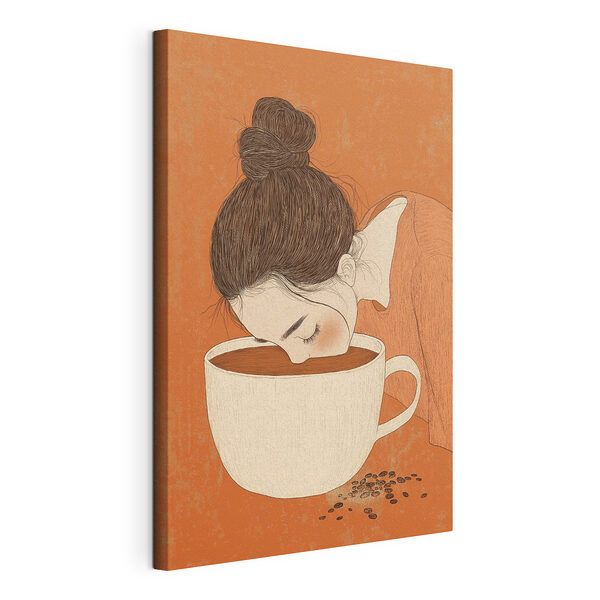 Mujer bebiendo de una taza Cuadros Mujer bebiendo de una taza