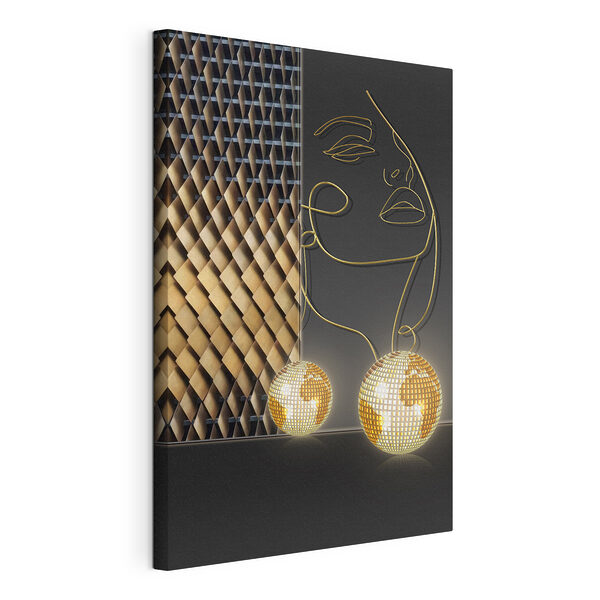 Cuadros Cuadros Esferas luminosas y elegancia abstracta (SKU: s02186)