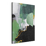 Cuadros Textura abstracta verde con trazos superpuestos