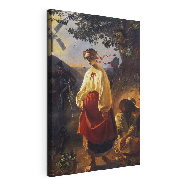 Cuadros Cuadros Cuadro de una mujer con falda roja (SKU: s15530)