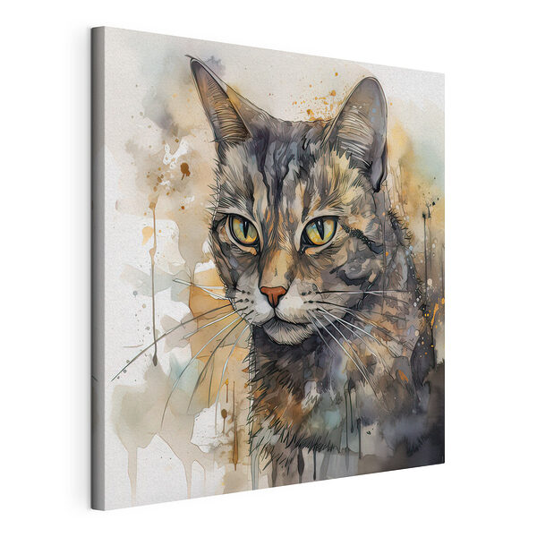 Cuadros Gato de ojos amarillos