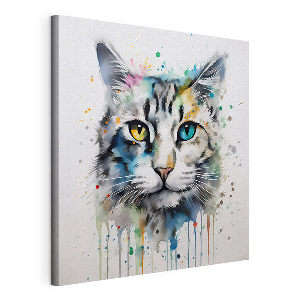 Cuadros Gato lleno de vida con ojos de colores vivos (SKU: s32315) Cuadros Cuadros Gato lleno de vida con ojos de colores vivos (SKU: s32315)