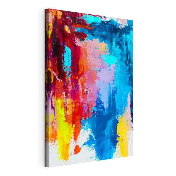 Cuadros Una mezcla de salpicaduras de pintura abstracta de colores vivos