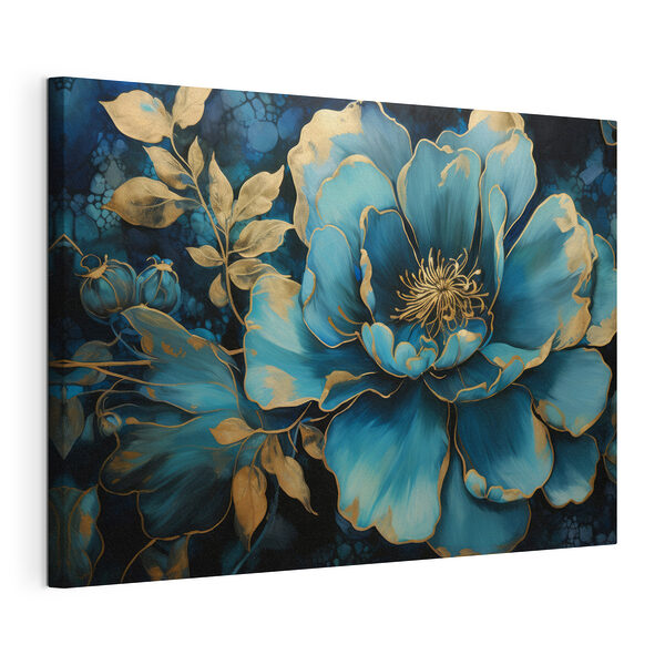 Cuadros Pétalos azules con detalles muy elaborados