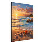 Cuadros Puesta de sol sobre una playa