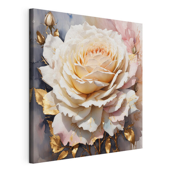 Cuadros Delicadas rosas que florecen con elegancia