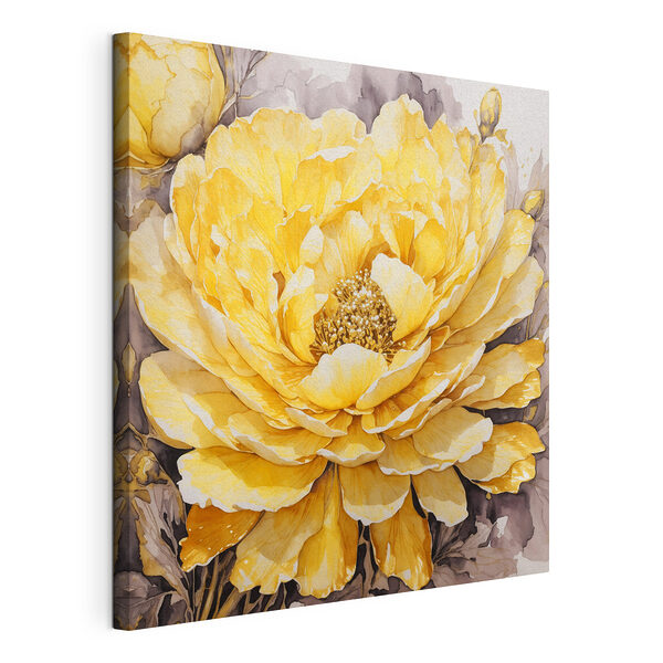 Cuadros Los pétalos de color amarillo brillante florecen en capas