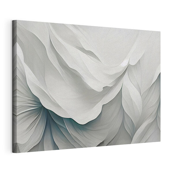 Cuadros Capas abstractas de pétalos blancos que fluyen