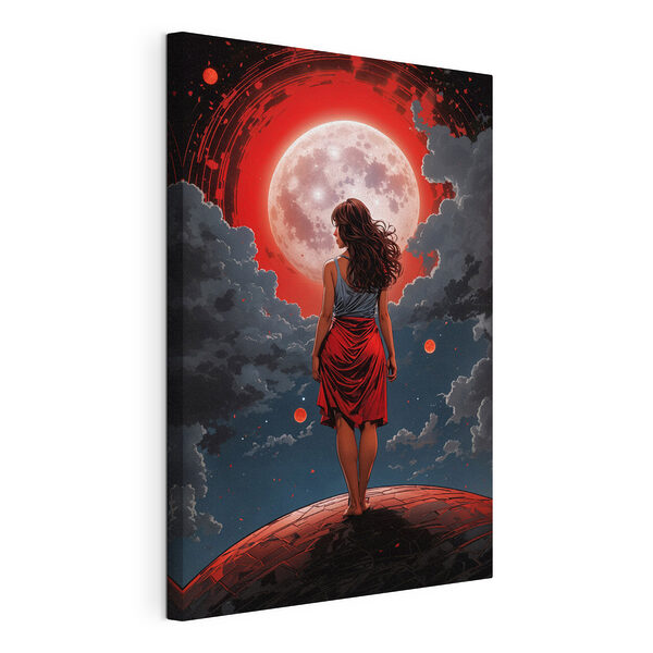 Mujer mirando a la luna Cuadros Mujer mirando a la luna
