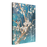 Cuadros Árbol con flores blancas y pájaros