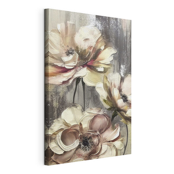 Cuadros Elegante pintura floral en tonos neutros