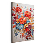 Cuadros Pintura de flores y hojas