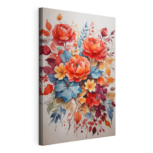 Pintura de flores y hojas Cuadros Pintura de flores y hojas