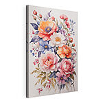 Cuadros Pintura de flores sobre una superficie blanca
