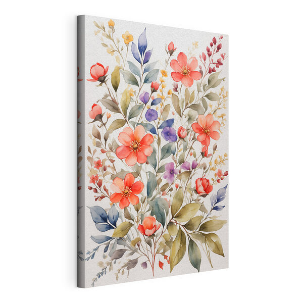 Pintura de flores y hojas Cuadros Pintura de flores y hojas