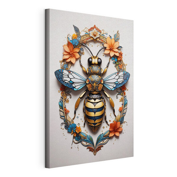 Abeja rodeada de flores Cuadros Abeja rodeada de flores