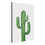 Cuadros Cactus verde sobre fondo blanco