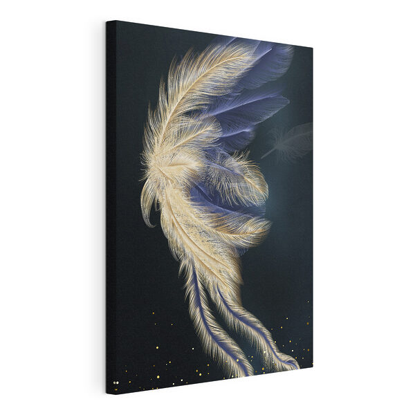 Cuadros Una elegante pluma contra el cielo nocturno