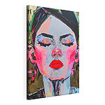 Cuadros Retrato lleno de vida con colores llamativos