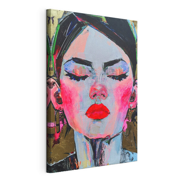 Cuadros Retrato lleno de vida con colores llamativos