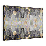 Cuadros Armonía hexagonal en monocromo