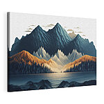Cuadros Cordillera con árboles y nubes