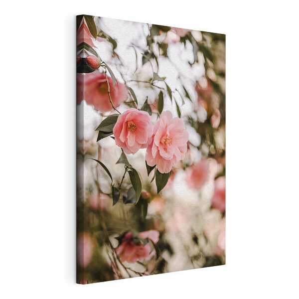 Flores rosas en ramas frondosas Cuadros Flores rosas en ramas frondosas