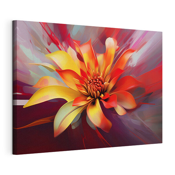 Cuadros Flor de colores vivos con un efecto de remolinos
