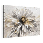 Cuadros Flor blanca con un efecto de salpicaduras artístico