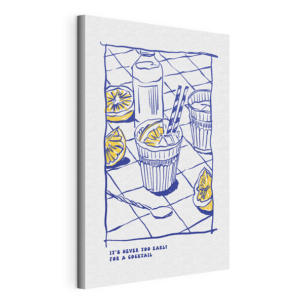 Dibujo en amarillo y azul Cuadros Dibujo en amarillo y azul