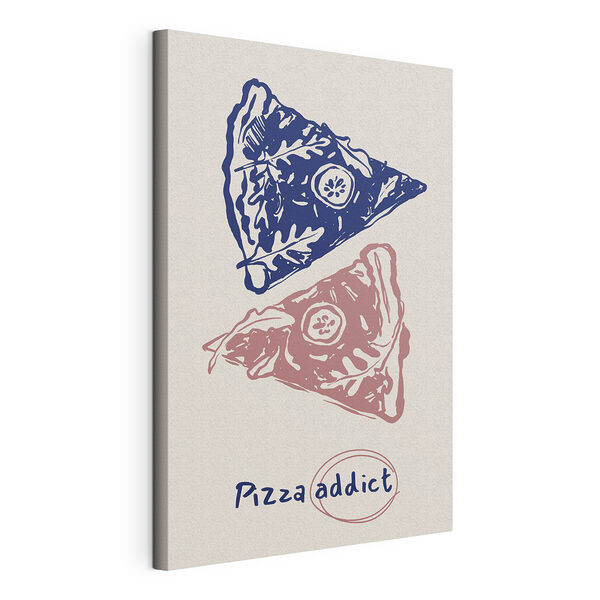 Dibujo de un trozo de pizza Cuadros Dibujo de un trozo de pizza