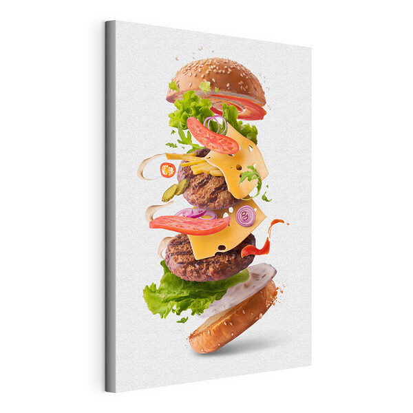 La hamburguesa «deconstruida» revela unas sabrosas capas Cuadros La hamburguesa «deconstruida» revela unas sabrosas capas