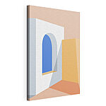 Cuadros Objeto rectangular azul con borde blanco
