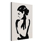 Cuadros Dibujo en blanco y negro de una mujer