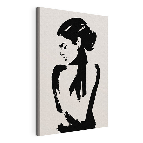Dibujo en blanco y negro de una mujer Cuadros Dibujo en blanco y negro de una mujer
