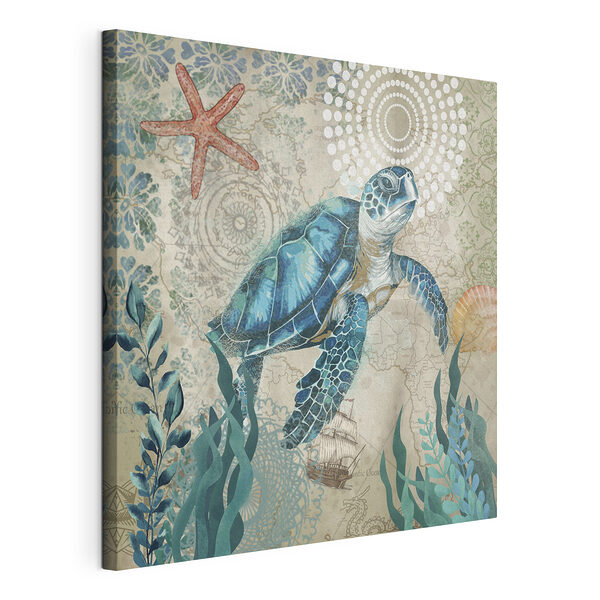Cuadros Una tortuga marina nadando entre los sueños del océano (SKU: s37151) Cuadros Cuadros Una tortuga marina nadando entre los sueños del océano (SKU: s37151)