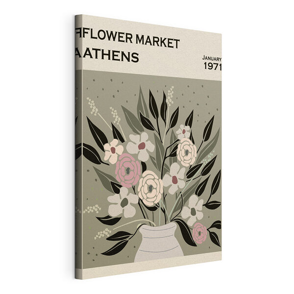Cuadros Ilustración de flores de estilo vintage de Atenas