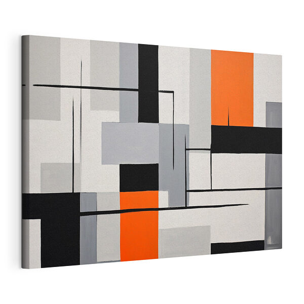 Cuadros Objeto rectangular rojo con un punto negro