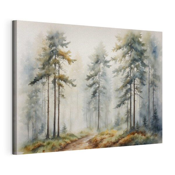 Pintura en acuarela de un bosque Cuadros Pintura en acuarela de un bosque
