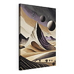 Cuadros Paisaje desértico surrealista con planetas